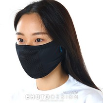 이호토 여름용 쿨 냉감 자외선차단 M1 라이트마스크 프로, 블랙