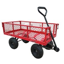 농업용 구루마 4륜 운반차 트레일러 공사장 자재, 업그레이드된 대형 120x60x28 가스 휠