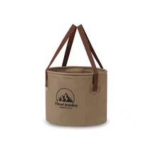 다렌 접이식 야외 캠핑 물통 피크닉 낚시 할 때 사용, 갈색