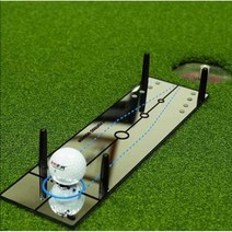 골프 퍼터 매트 훈련도구 홈트랙 스윙 기계 트랙 교정, 미러 37x10cm 360g