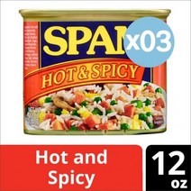 SPAM 스팸 핫 앤 스파이시 프로틴 7g 함유 340g 3팩 Hot & Spicy