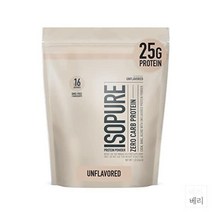 Isopure Zero Carb Protein Powder Unflavored 이소퓨어 프로틴 단백질 파우더 무맛 16oz(454g), 1 Pound (Pack of 1)