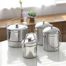 스테인레스 음식물 쓰레기통, 데이세븐 3L(실버)