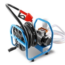 자동계량펌프 주유기 오일 급유 이송 자라바 소형 휘발유 오일펌핑기, 12V 릴 펌프 +와이어 파이프+계량 건 키트