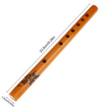 대금 퉁소 초심자용 플루트 악기 수직 클라리넷 학생 목재 색상 전통 6 홀, 1PC