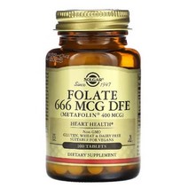 솔가 엽산 매니톨 만니톨 셀룰로스 스테아르산 이산화규소 마그네슘스트레이트 666 mg DFE 100 태블릿