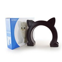 고양이펫도어 캣도어 고양이 문 개 구멍 액세스 방향 제어 가능한 장난감 애완 동물 훈련 새끼 ABS 플라스, 01 L, 03 brown