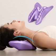 아케소냅 자세교정 목 지압 스트레칭 기구, 오로라퍼플, 1개