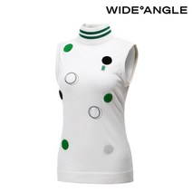 (정품)[와이드앵글] 여성 도트 터틀넥 베스트-WWU17K31, 화이트/085