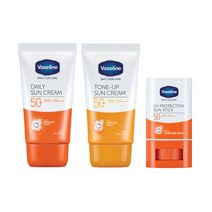 Yotta 바세린 데일리 선케어 3종 선크림 50ml / 톤업 선크림 50ml/ 프로텍션 선스틱15g SPF 50+ PA+++, 톤 업 선크림 50ml