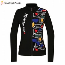 [까스텔바작] (여성)아트웍 니트 집업 가디건_BG0WSJ701_BK