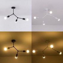 모던한 로프트 LED 샹들리에 조명 나무 가지 샹들리에 램프 장식 샹들리에 천장 행라이트 부엌 거실용, 블랙 하우징, 머리 6개, 하얀색