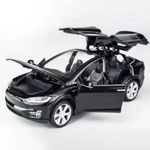 테슬라 Model3 미니어쳐 다이캐스트 장난감 자동차 모형 피규어 키덜트 성인 완구 장식품 전시품, 테슬라 블랙 6도어 후레쉬 불빛