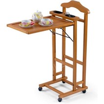 ARREDAMENTI ITALIA 원목 침실용 랙 ALVARO 목재 - 트레이 포함 - 잠금 가능 - 체리 Ar-It은 나무의 심장입니다.