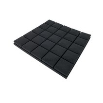 방음 패널 단영 흡음판 셀프 시공 팩 스튜디오 어쿠스틱 폼 폼 흡음 처리 벽, 50x50x3cm, 4팩, 검은색