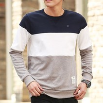 하트비트 남여공용 테벱스 맨투맨 베이직핏 배색 라운드 긴팔 티셔츠 커플룩 단체복