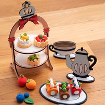 민화샵 미니어처 음식 만들기 컬러클레이 세트 DIY 미니어쳐만들기 애프터눈 티, 애프터눈 티+컬러클레이-롤케이크