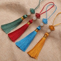 한국 미니 전통 선물 포장 장식 소품 수술 한복 노리개 매듭 장신구, 빨강색(a)