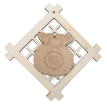 전통 한옥 나무문살액자 만들기, 10 문살(중) 복주머니