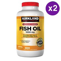 Kirkland Fish Oil 커클랜드 피쉬오일 오메가3 1000mg 400소프트젤 2팩