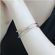 뱅글 팔찌 체인 로즈골드 골드 실버 까르스타일 씬