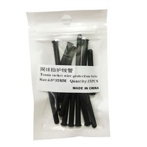 15pcs 테니스 라켓 그로밋 테니스 라켓 문자열 보호자 테니스 액세서리 테니스 그로멧, 4.0x35mm., 검정