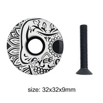 픽시스템 탑캡 카본 스템 자전거 스템 스탬 MTB 레인보우 컬러 산악 도로, C 흰색 32x32x9mm