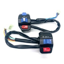 좌우 핸들 바 컨트롤 스위치 회전 신호 전기 시작 버튼 Gy6 50cc 125cc 150cc 바이크 오토바이 스쿠터용, [01] 1 Pair