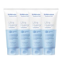 [4개] 미샤 수퍼 아쿠아 울트라 히알론 포밍 클렌저 100ml, 4개