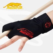 PREDATOR 당구 프로 장갑 블랙 레드 내구성 전문 정품 레오파드 풀 큐 장갑, 블랙 L, 블랙 - L