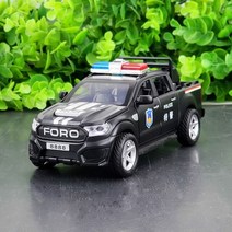 1:32 포드 랩터 F350 픽업 합금 자동차 캐리 타이어 오프로드 차량 장난감 다이캐스트 모델 풀백 시뮬레, 05 Black Police