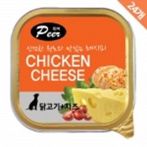 다견가정 기력 보충 강아지 캔간식 24개 약먹일때 좋은재료 입맛까칠 이약한애견 특식, 닭고기+연어