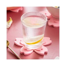 꽃잎 컵받침 벚꽃 고무 커피잔받침 컵홀더 컵매트, 화이트SB002057