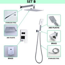샤워기헤드 필터 욕실 2 기능 비 샤워 핸드 시스템 세트 솔리드 브, B ABS Set