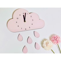 [국내배송] 북유럽 스타일 구름 벽시계 / 아이들방 시계 / 인테리어 소품 / 키즈 벽시계 / 유치원 / 어린이집, 화이트