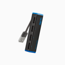 4포트 USB허브 USB2.0 PC 노트북 USB 확장 포트 휴대용 마우스 키보드 USB 메모리 연결, 단일모델