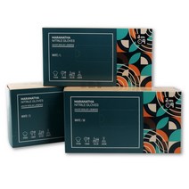 마라나타 니트릴 장갑 100매 L/M/S 다용도 위생 요리 장갑 화이트, 중(M)