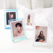 숄뱅 아크릴 마그넷 액자 앨범 케이스 책상 사진 포카 포토 폴라로이드 탑꾸, 홀로그램