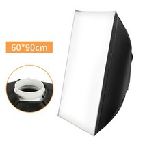 60X90 접이식 소프트 박스 스피드 라이트 플래시 소프트 박스 S-타입 브래킷 핏 보웬 스 엘린크롬 마운트 필름-비디오 촬영, 60X90CM
