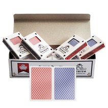 프리미엄 홀덤카드 9종 트럼프카드 플레잉카드 텍사스홀덤, 3_도트문양(브릿지사이즈), 12p(블루6p+레드6p)