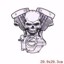 할리데이비슨 패치 용품 악세사리 pulaqi punk 해골 패치 바이커 락 대형 자수 오토바이 밴드 패치 의류 자켓 big wings patch 백 배지 h, 골동품 구리