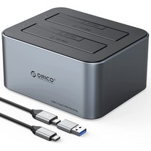 오리코 USB3.2 10Gbps C타입 5베이 HDD SSD 클론 도킹스테이션 6656C3-C, 2Bay+클론(6626C3-C