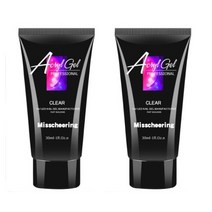 네일연장 폴리젤 60ML 단품 2개, 클리어60ml+클리어60ml