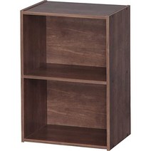 아이리스오야마 컬러 박스 책장 선반 TV 받침대 1인 가구 2단 수납 케이스 세련 랙 화장품 폭 41.5x깊이 29x높이 59.5cm 브라운 CX2 339079, b)브라운, a)스탠다드