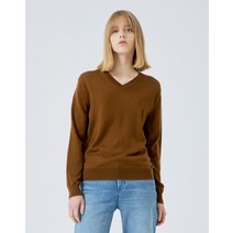 22FW [LF몰단독][인생니트] 카멜 브이넥 워셔블 니트 HSSW2D772CM