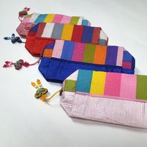 전통 누비 화장품 파우치/가방 필통 이너백 누빔 지갑, 단품