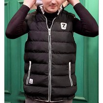 곽씨네슈퍼 남녀공용 후드 패딩 조끼