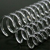 제본용 투명 코일링 3대1 호환링 소품 표지 카드 사진, 8mm2Kg 약280개