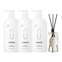 큐템 데일리 허브 샴푸 300ml x3 + 대용량 디퓨저 500ml (랜덤증정), 단품