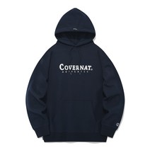 [커버낫 본사]어센틱 로고 후디 네이비